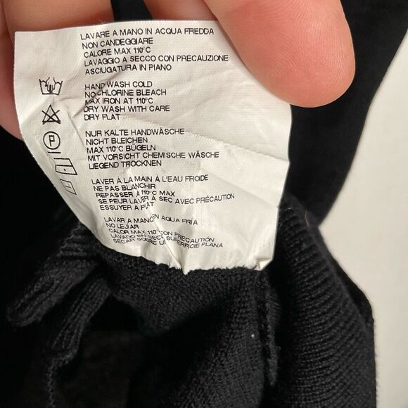 Visconti Sport Knit Wool Vest Men’s XL Black Button Sweater Dark Academia Italy - Picture 4 of 8